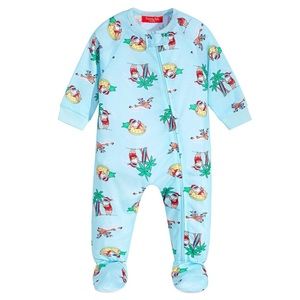 Family Matching Baby Tropical Santa Footed Pajamas NWT!